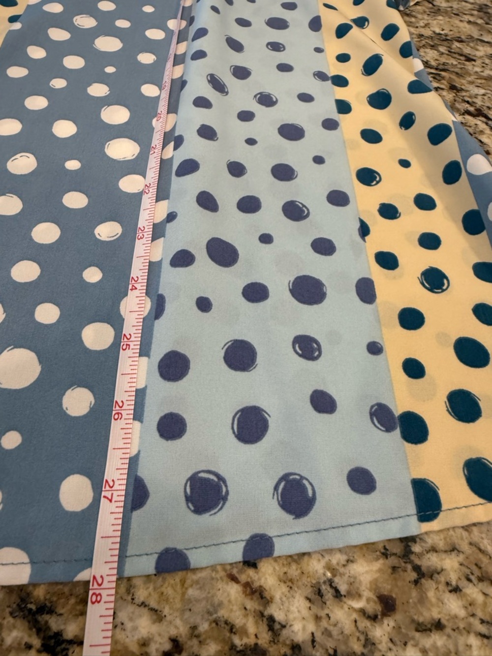 Haptics polka dot color block short sleeve top blue yellow SZ M - Picture 8 of 11